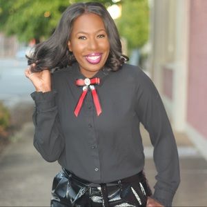 NWT Jet Black Button - Down Who What Wear